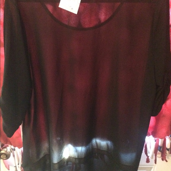 Women's beige/black blouse - Picture 3 of 3