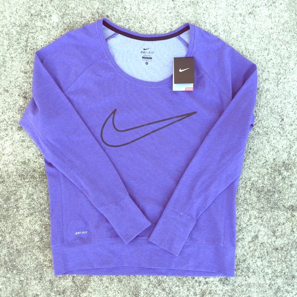 Nike Sweaters - Nike dri-fit light purple crew neck sweater