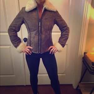 Express Leather Bomber Jacket