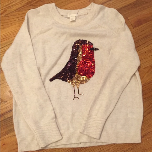 Sequin bird sweater-NWOT