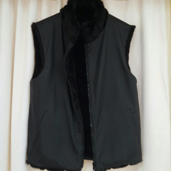 Giacca Gallery Black Reversible Vest - Picture 3 of 4