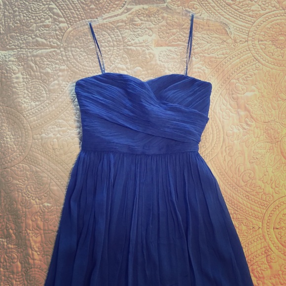 Royal blue Arabelle chiffon dress -J.Crew