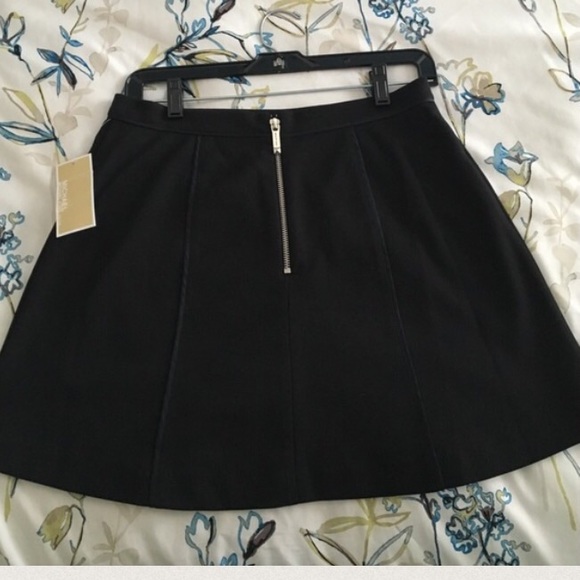 Michael Kors Dresses & Skirts - ✨NEW Michael Kors Black Skater Skirt with zipper✨