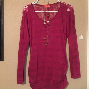 Cute top with lace back