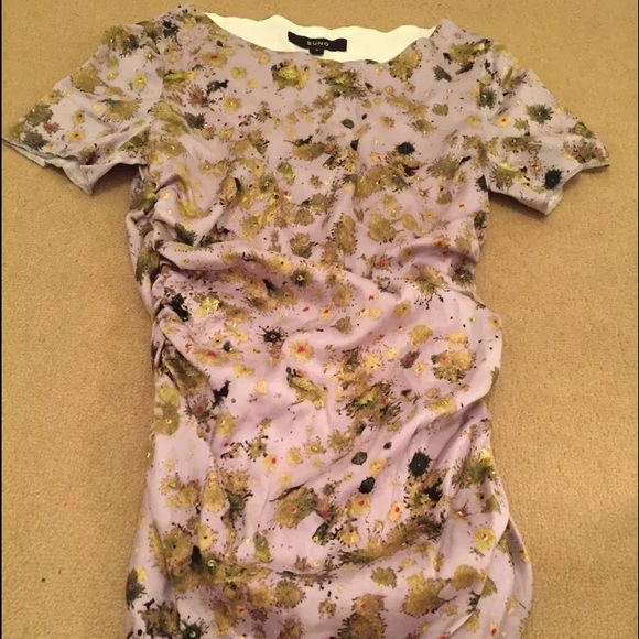 SUNO lavender top silk