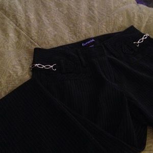 Pinned striped pants