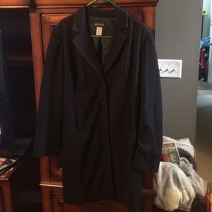 Black double breasted coat