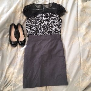 H&M gray pencil skirt -size 4