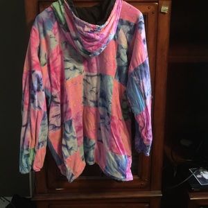 Tie dye jacket hooded