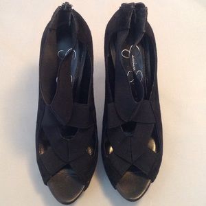 Black suede ankle bootie