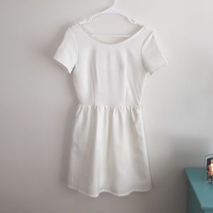 Blue Rain Off White Dress
