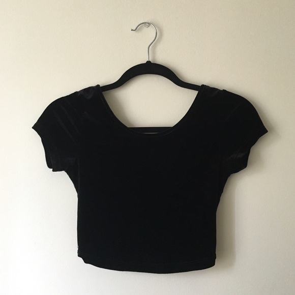 Brandy Melville Velvet Crop Top - NWOT
