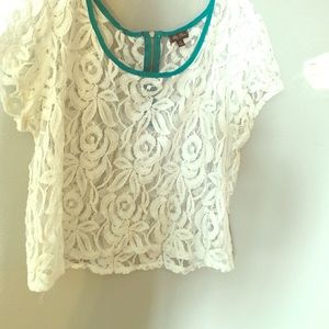 White lace shirt