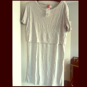 Grey tshirt shift dress