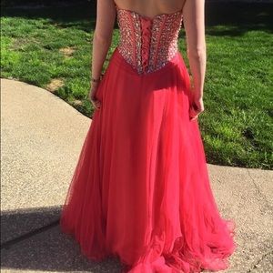 Pink Corset Prom Dress