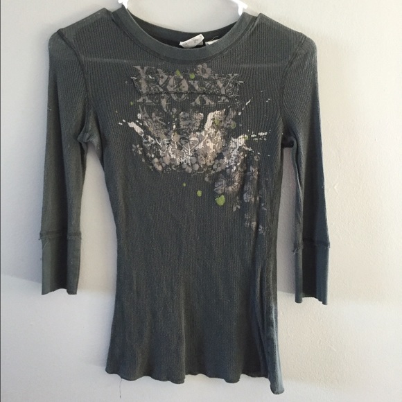 Roxy Long Sleeve Charcoal Grey Shirt- Small