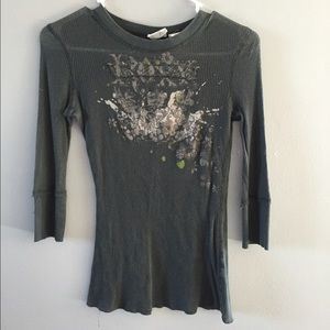 Roxy Long Sleeve Charcoal Grey Shirt- Small