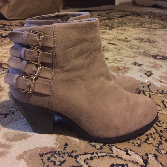Tan booties
