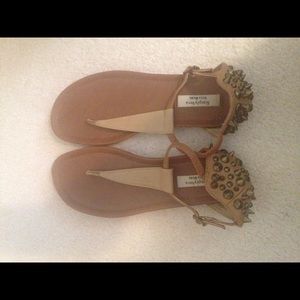 Vera Wang spike heeled t-strap sandals