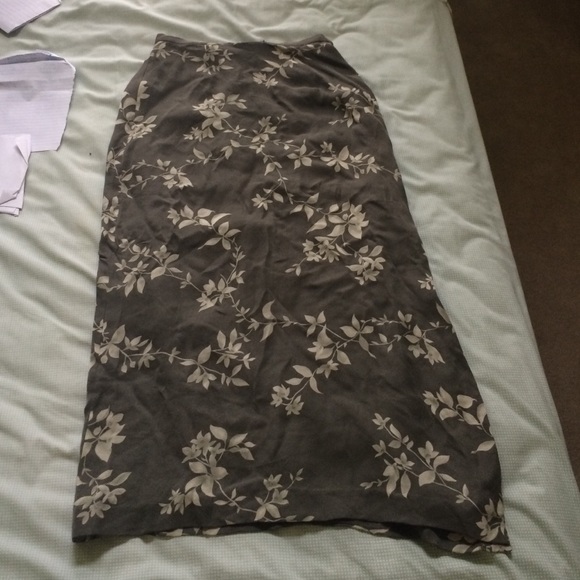 Grey floral Maxi skirt from Ann Taylor Loft