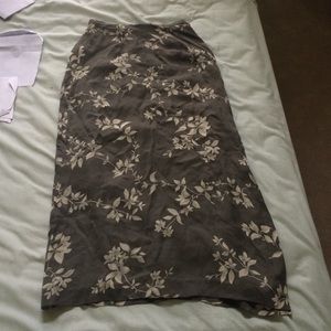 Grey floral Maxi skirt from Ann Taylor Loft