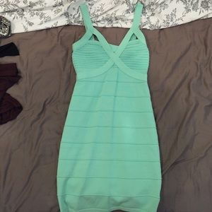 Mint buckle bandaged dress from nasty gal