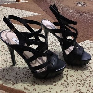 Guess strapped heels size 7