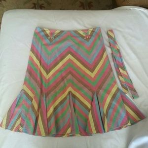 Springy elevenses pastel striped skirt size 6
