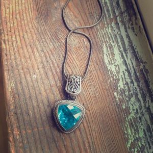 Gorgeous Sterling Silver Necklace with Stone