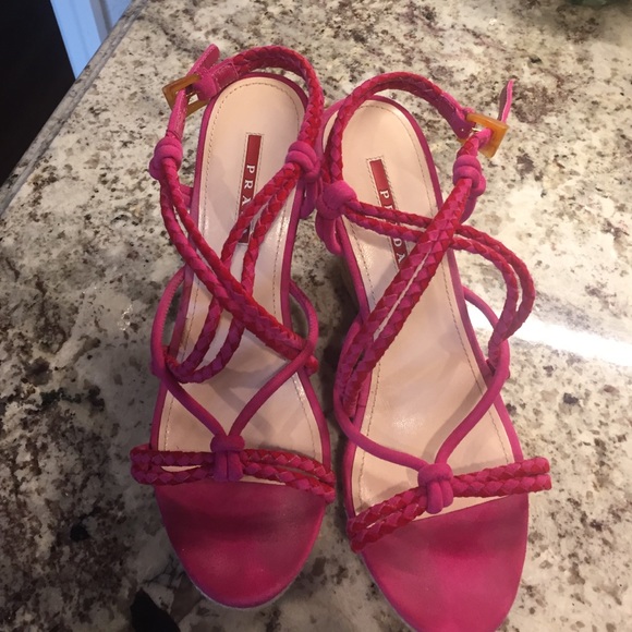 Prada wedge sandals
