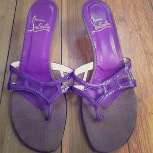 Low Christian Louboutin purple sandal