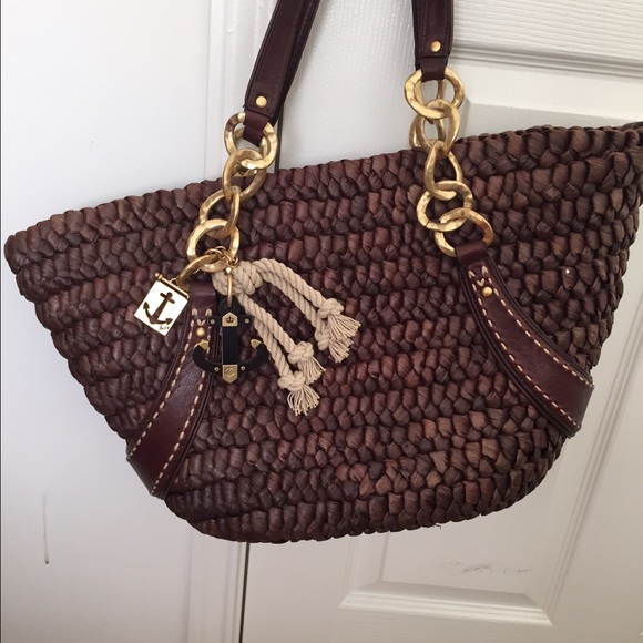 Juicy couture straw beach bag