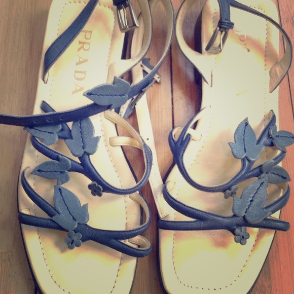 Prada flower sandals