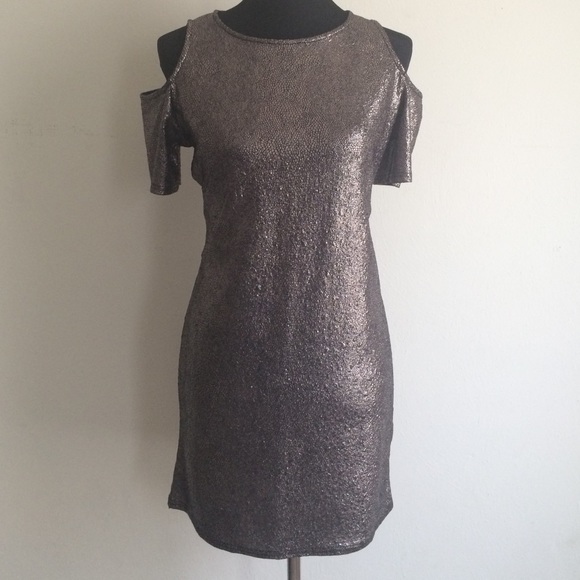 Cold shoulder dress by Boohoo