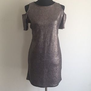 Cold shoulder dress by Boohoo