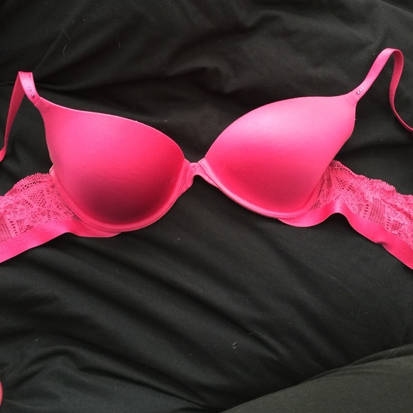 Hot pink bra