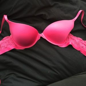 Hot pink bra