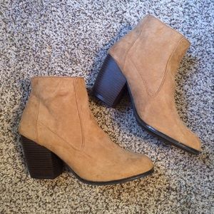 Suede ankle booties