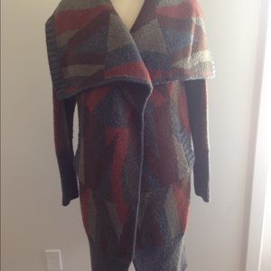 Line Sweater Coat
