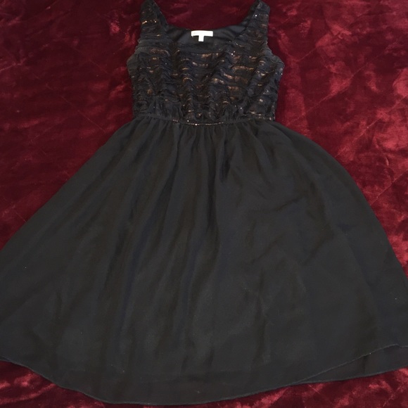 Charlotte Russe black and gold dress