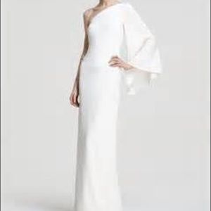 NWT Nicole Miller One Shoulder Kimono Sleeve Dress