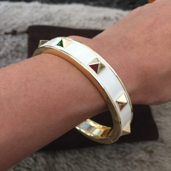 Studded Enamel Bracelet - Picture 2 of 4