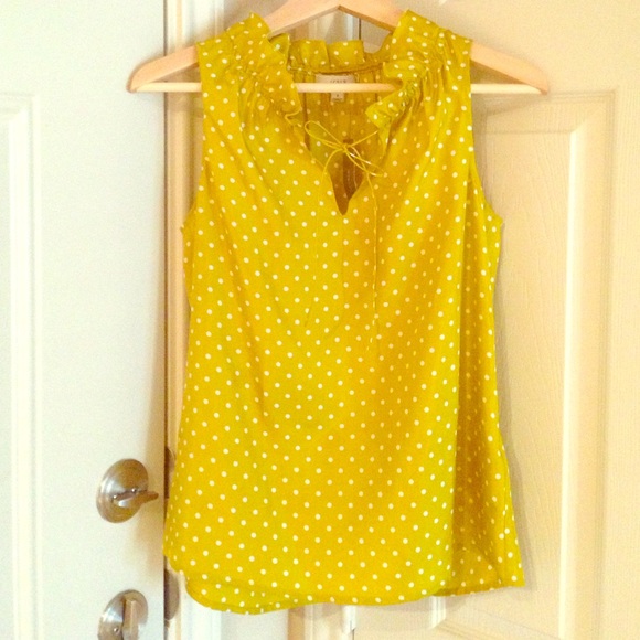J. Crew Tops - 100% silk chartreuse J. Crew tank.