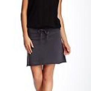 Micheal Star Charcoal Drawstring Mini Skirt