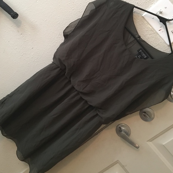 Hunter green dress.