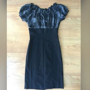 Plaid top black dress