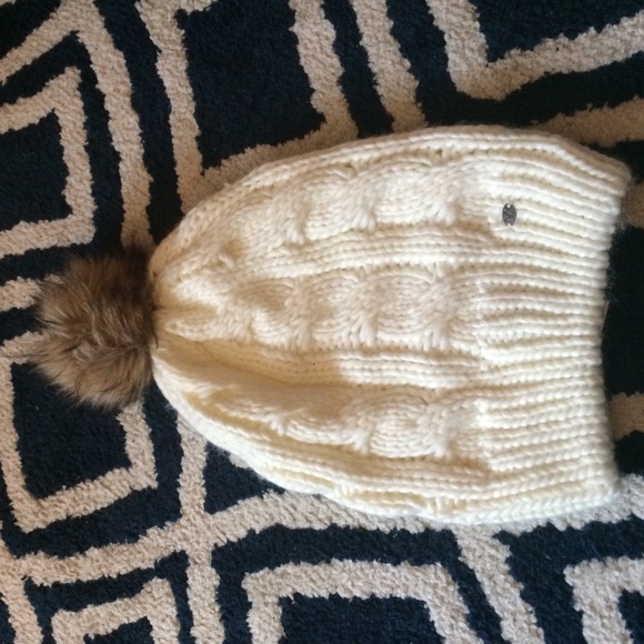 Beanie with a furry Pom Pom