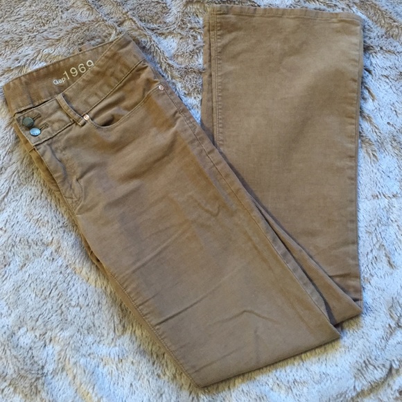 GAP size 6 Perfect Boot Tan Corduroy Pants