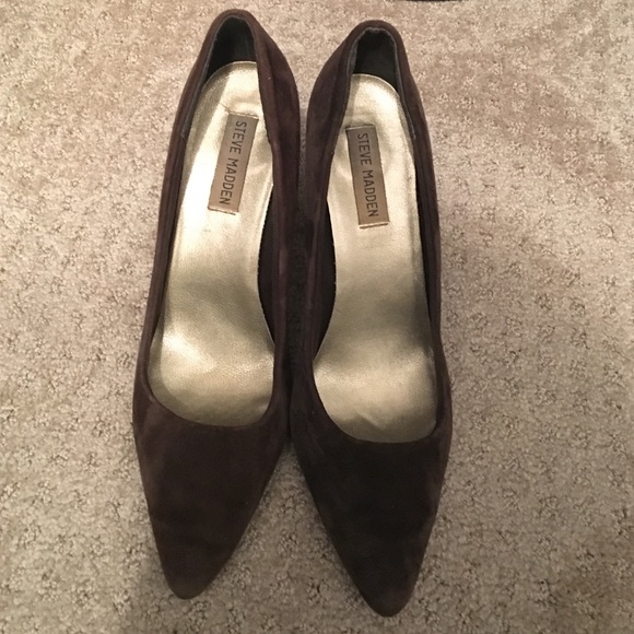 Steve Madden Brown Suede Pumps - Picture 1 of 3