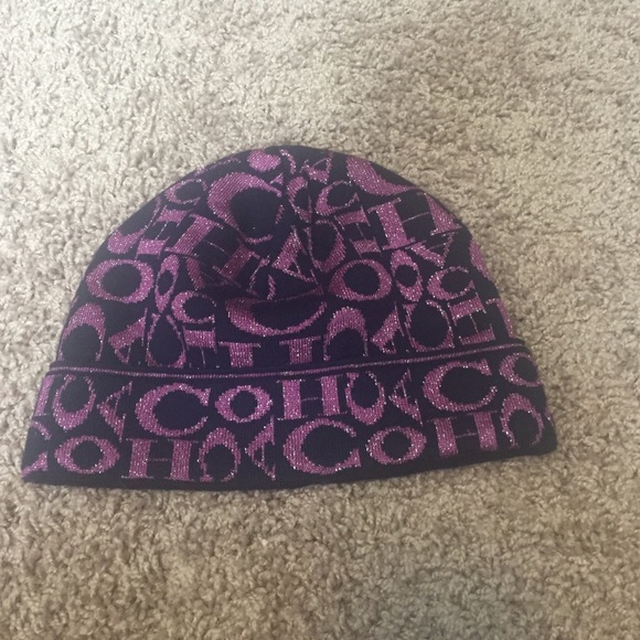 Blue and pink coach beanie!
